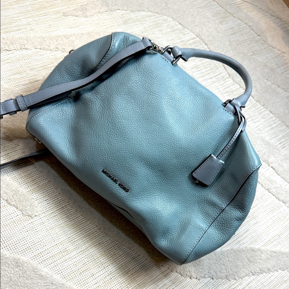 Michael Kors Teal Leather Shoulder Bag